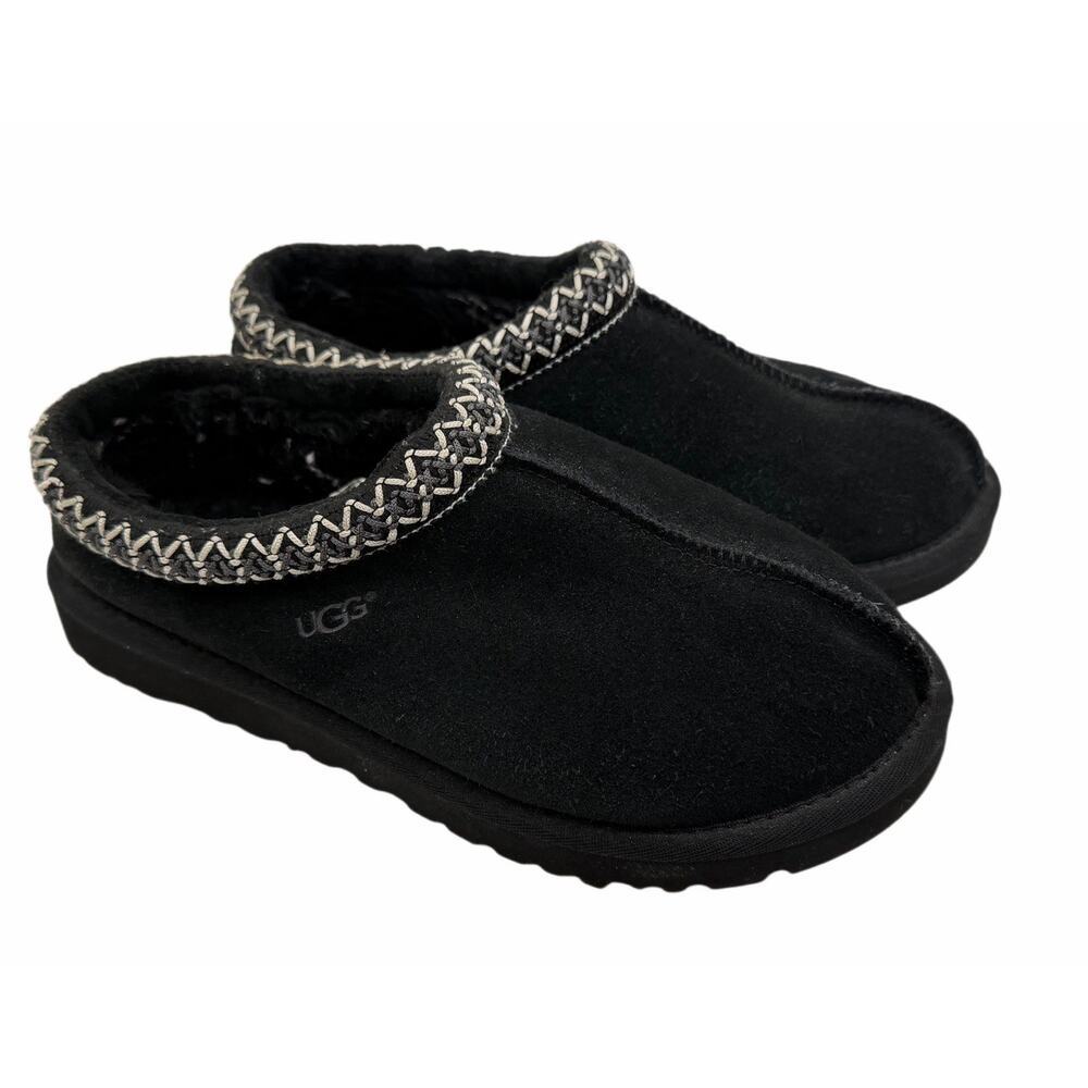 UGG Women's Tasman II Slipper Black Suede Slip On Size 7m